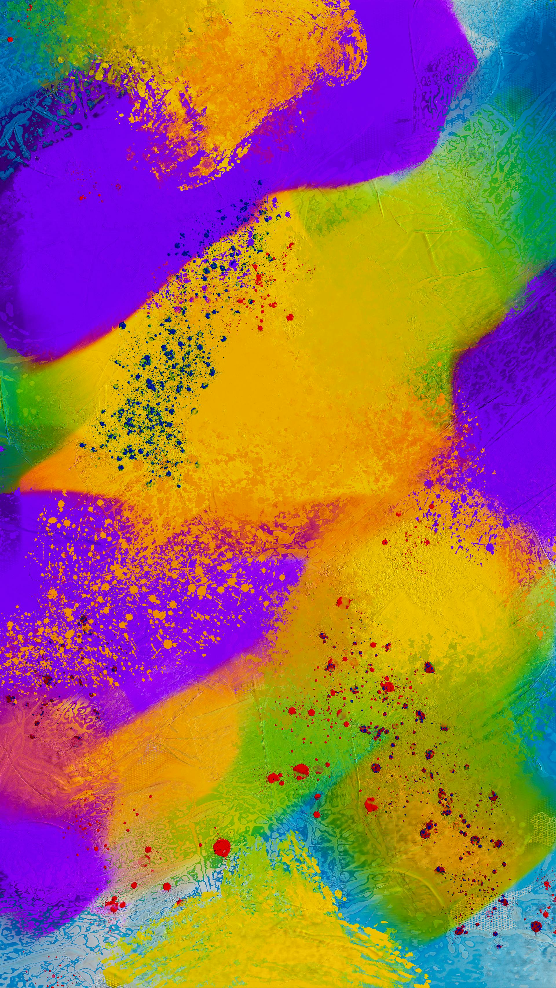 Vibrant multicolor paint splatter texture